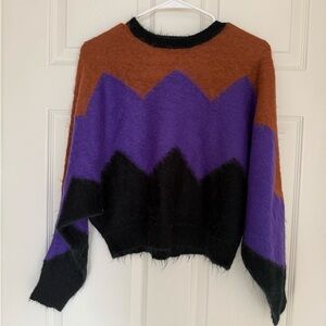 Urban Revivo women’s multi color long sleeves cropped Sweater